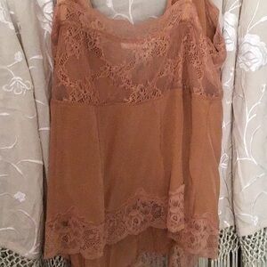 Free people silk lace cami small free people small terracotta nude